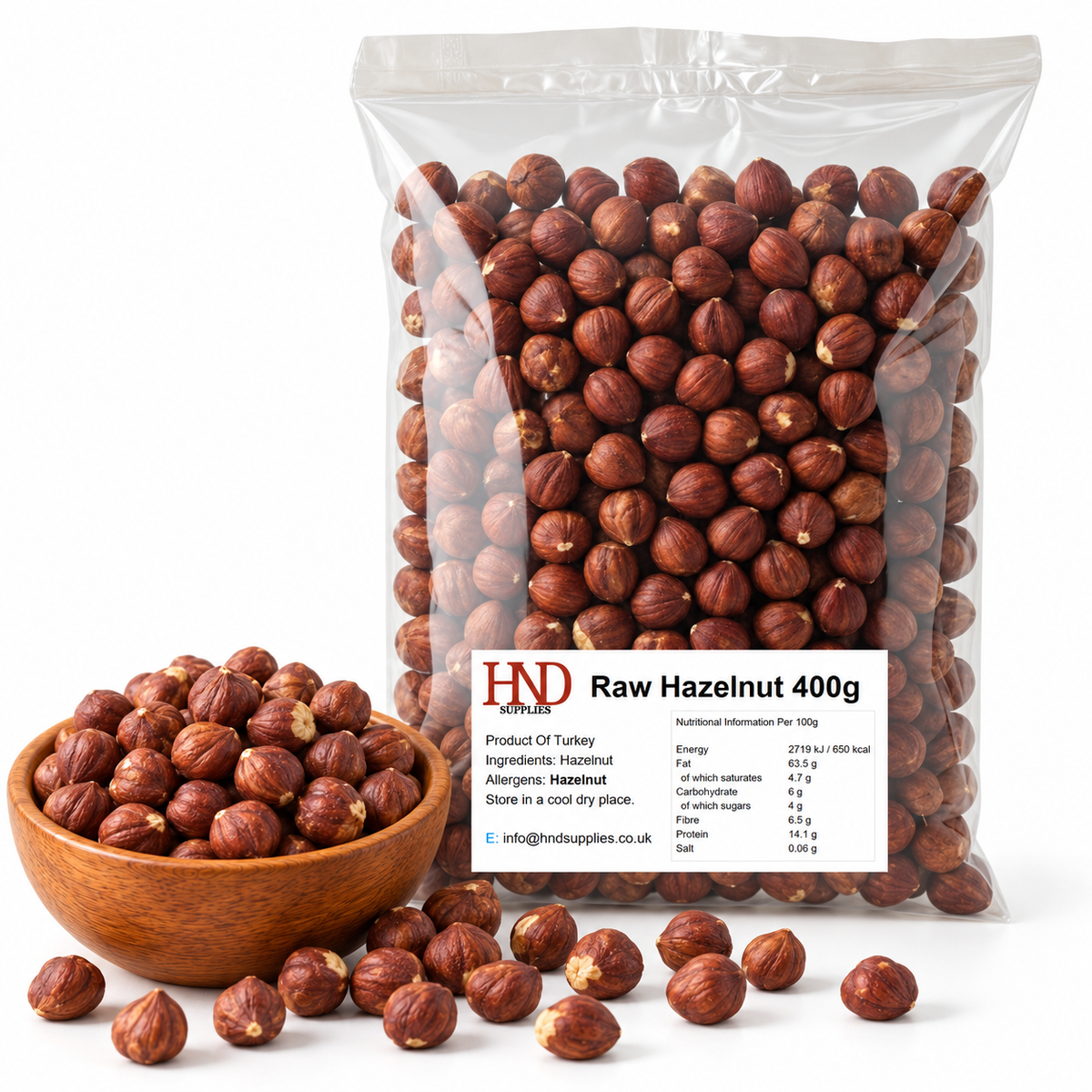 Raw Hazelnuts 400g