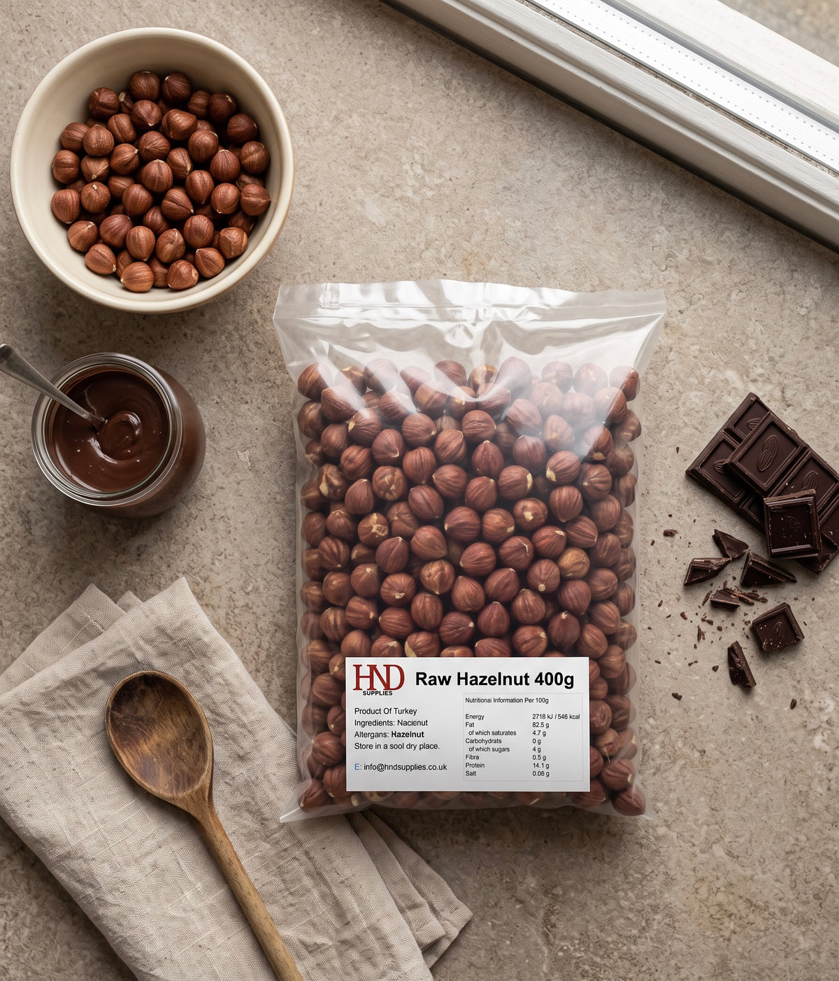 Raw Hazelnuts 400g